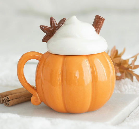 Tazza con coperchio zucca e crema
